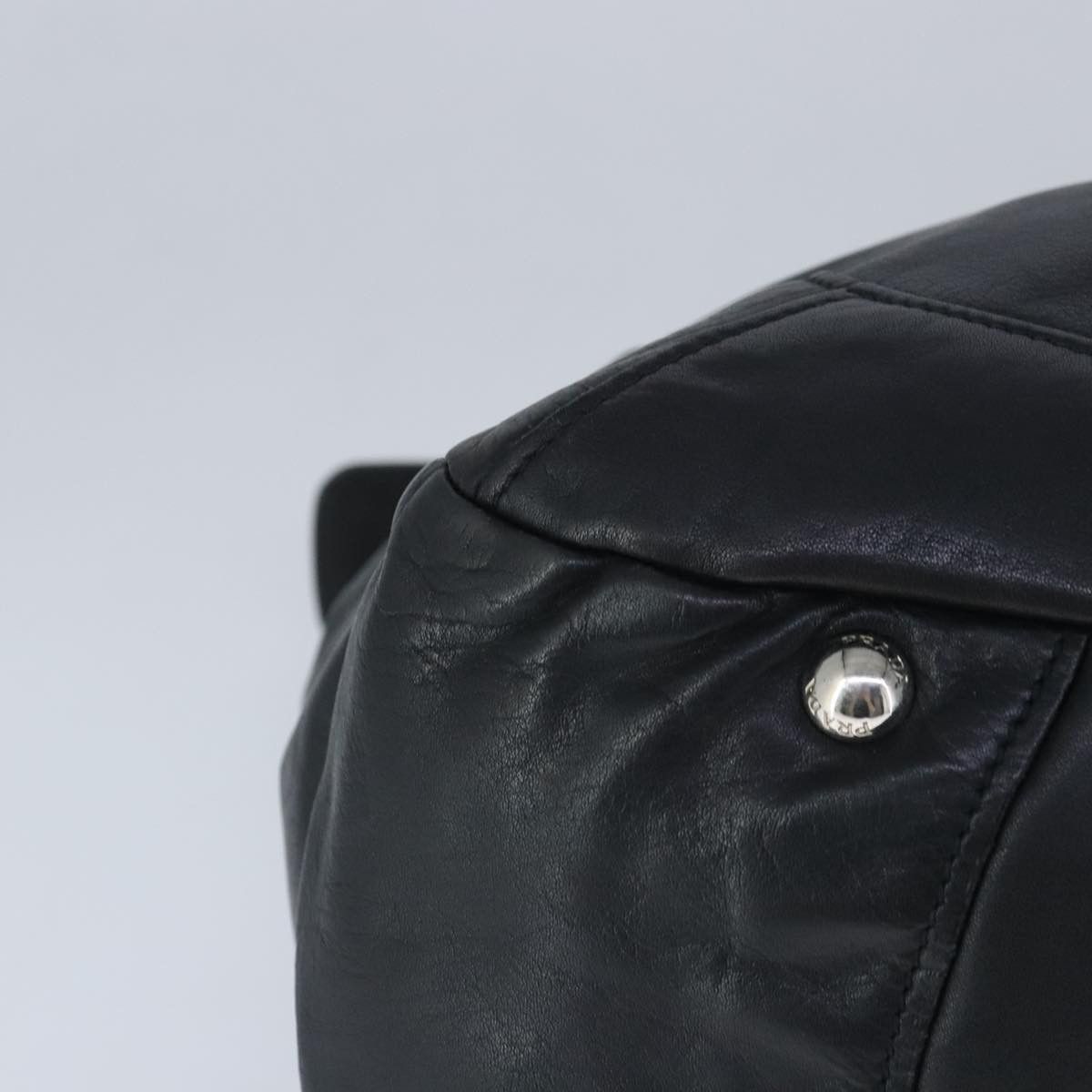 Prada Vitello Black Leather Shoulder Bag (Pre-Owned) Size ONE SIZE - 9 Thumbnail