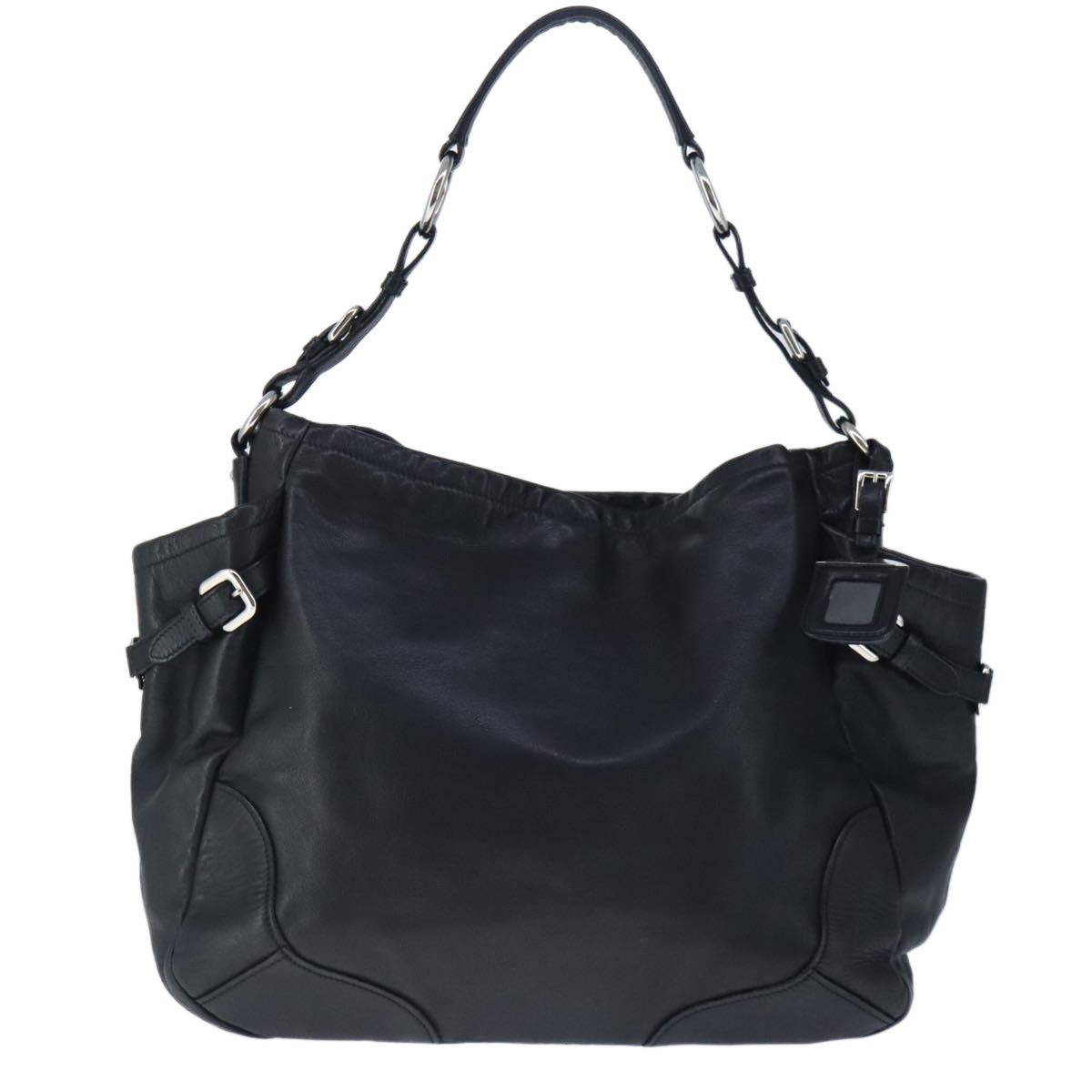 Prada Vitello Black Leather Shoulder Bag (Pre-Owned) Size ONE SIZE - 2 Thumbnail