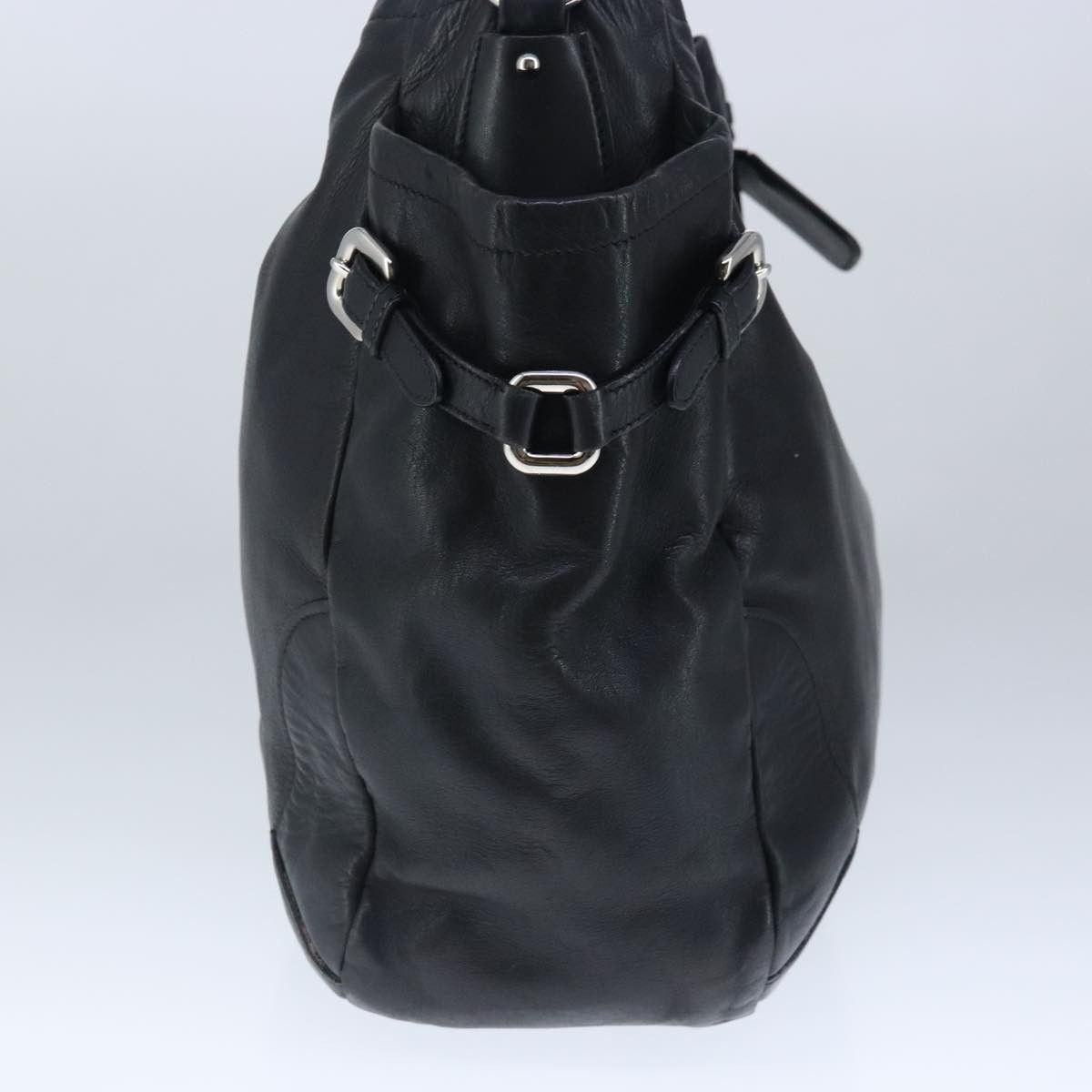 Prada Vitello Black Leather Shoulder Bag (Pre-Owned) Size ONE SIZE - 4 Thumbnail