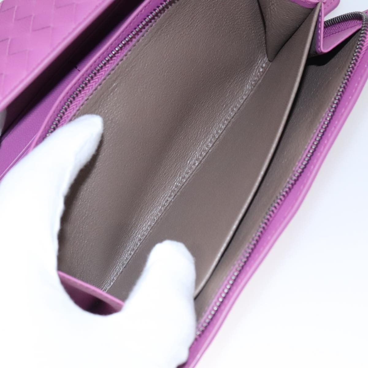 Bottega Veneta Intrecciato Purple Leather Wallet (Pre-Owned) Size ONE SIZE - 20 Thumbnail