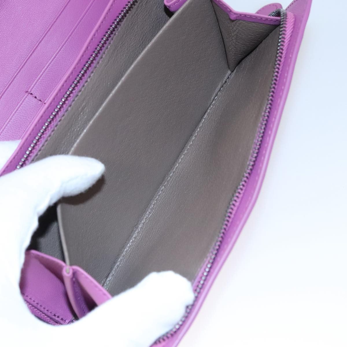 Bottega Veneta Intrecciato Purple Leather Wallet (Pre-Owned) Size ONE SIZE - 19 Thumbnail