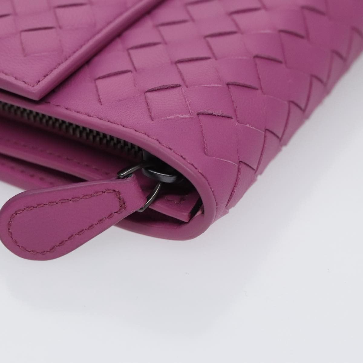 Bottega Veneta Intrecciato Purple Leather Wallet (Pre-Owned) Size ONE SIZE - 6 Thumbnail