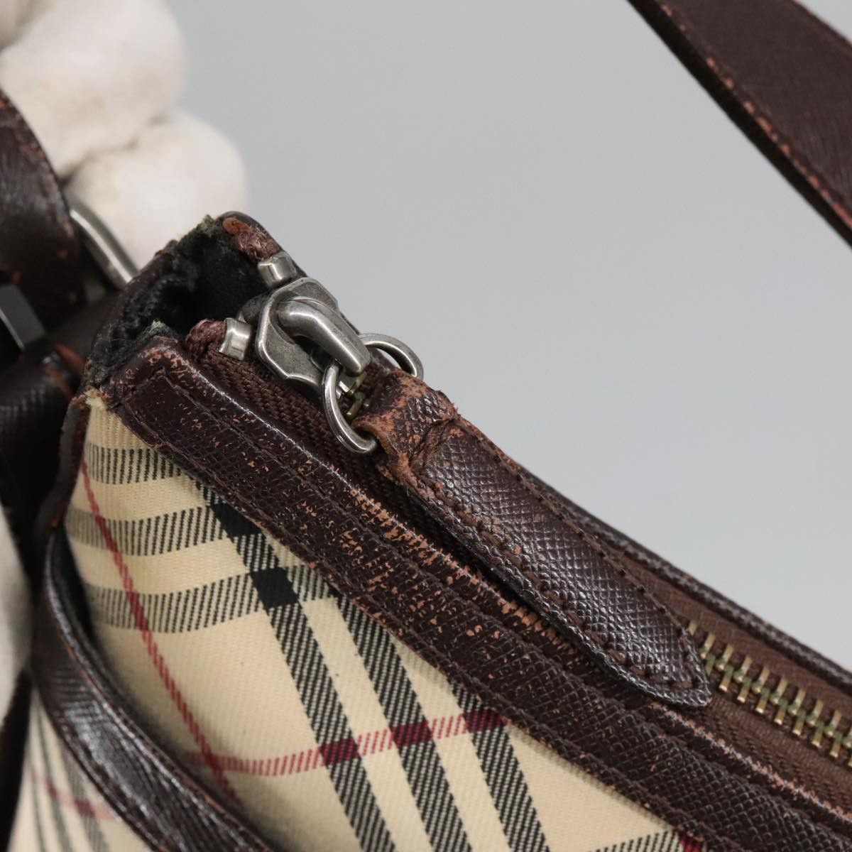 Burberry Nova Check Beige Canvas Shoulder Bag (Pre-Owned) Size ONE SIZE - 7 Thumbnail