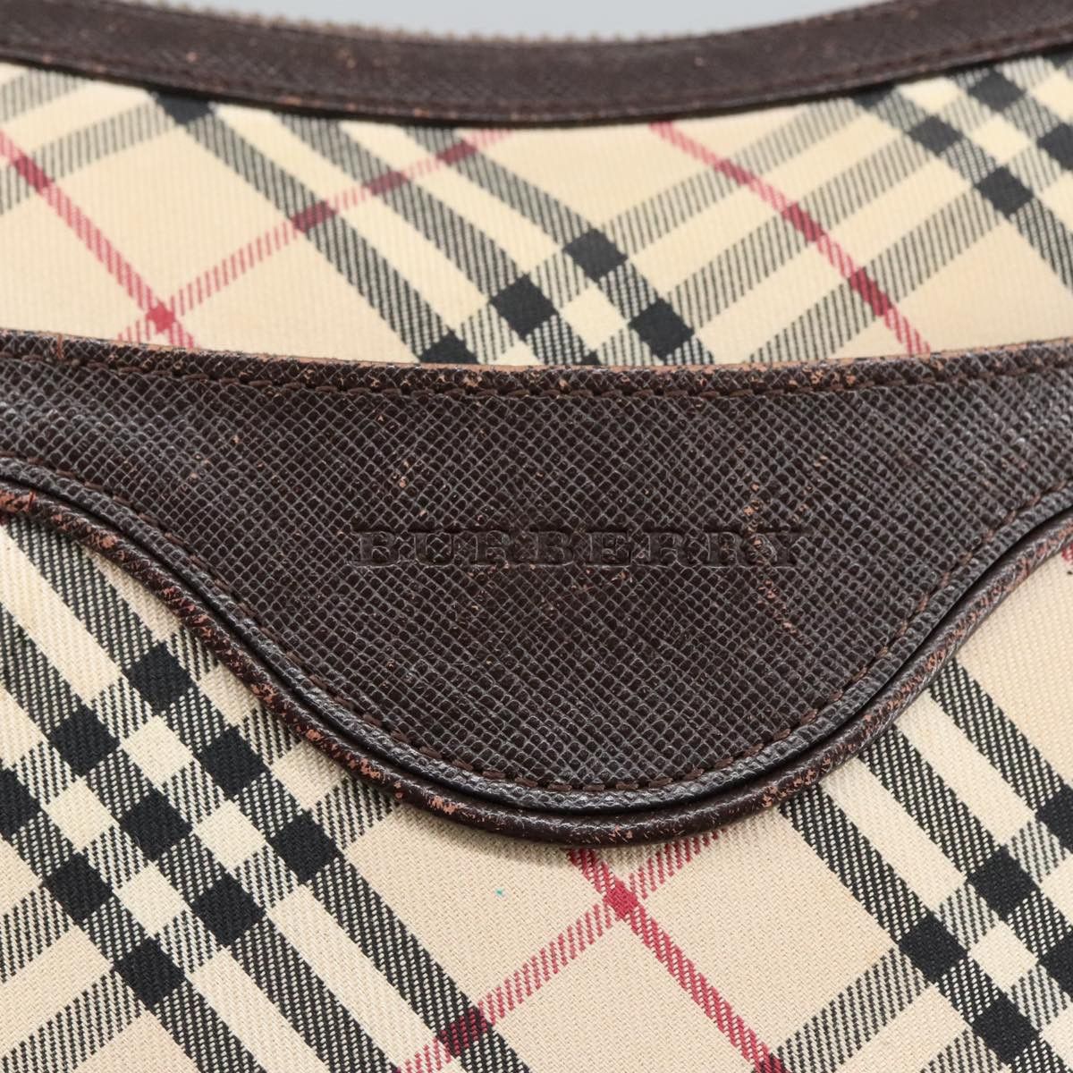 Burberry Nova Check Beige Canvas Shoulder Bag (Pre-Owned) Size ONE SIZE - 10 Thumbnail