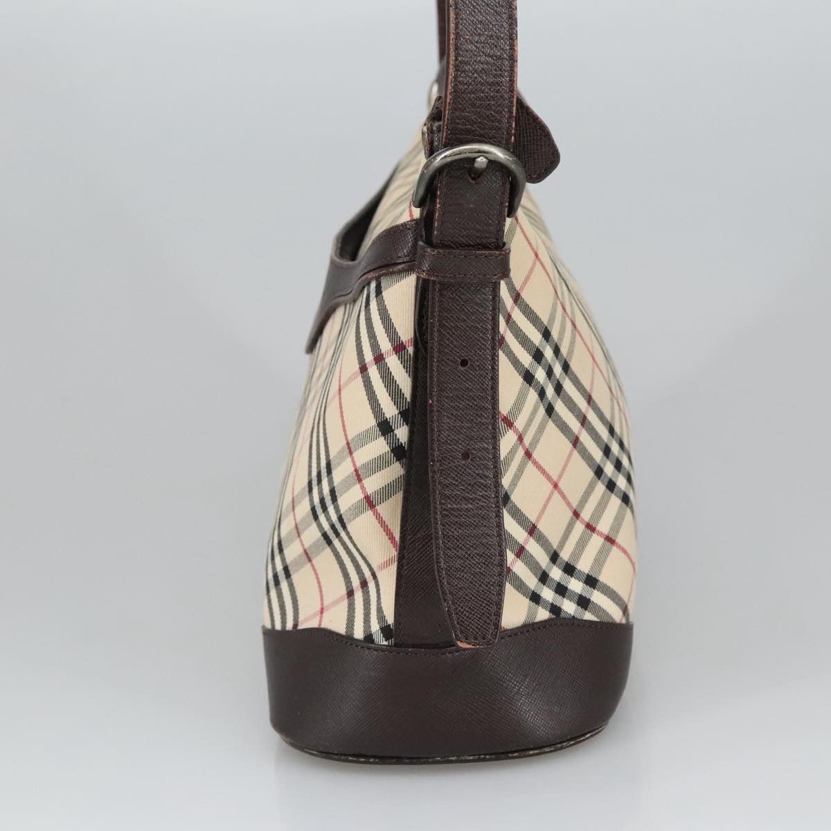 Burberry Nova Check Beige Canvas Shoulder Bag (Pre-Owned) Size ONE SIZE - 13 Thumbnail