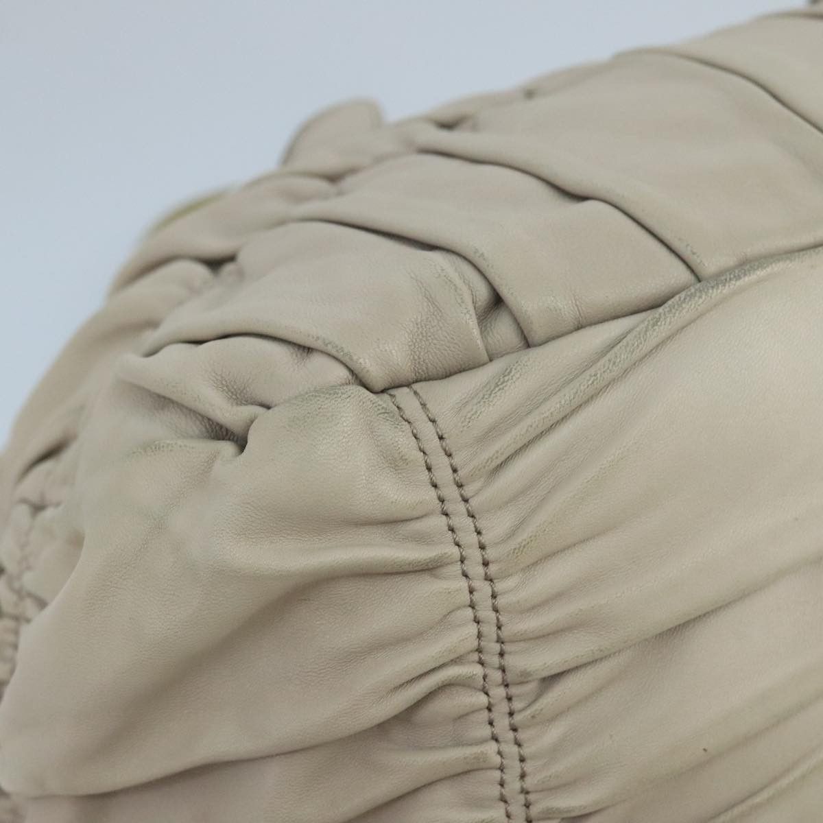 Prada Nappa Gauffré Beige Leather Handbag (Pre-Owned) Size ONE SIZE - 6 Thumbnail
