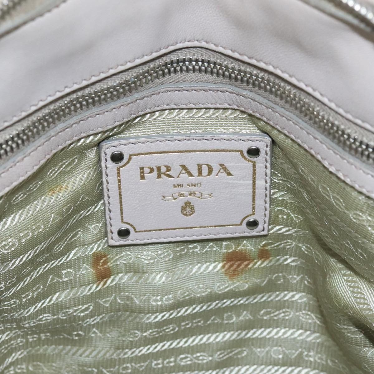 Prada Nappa Gauffré Beige Leather Handbag (Pre-Owned) Size ONE SIZE - 14 Thumbnail