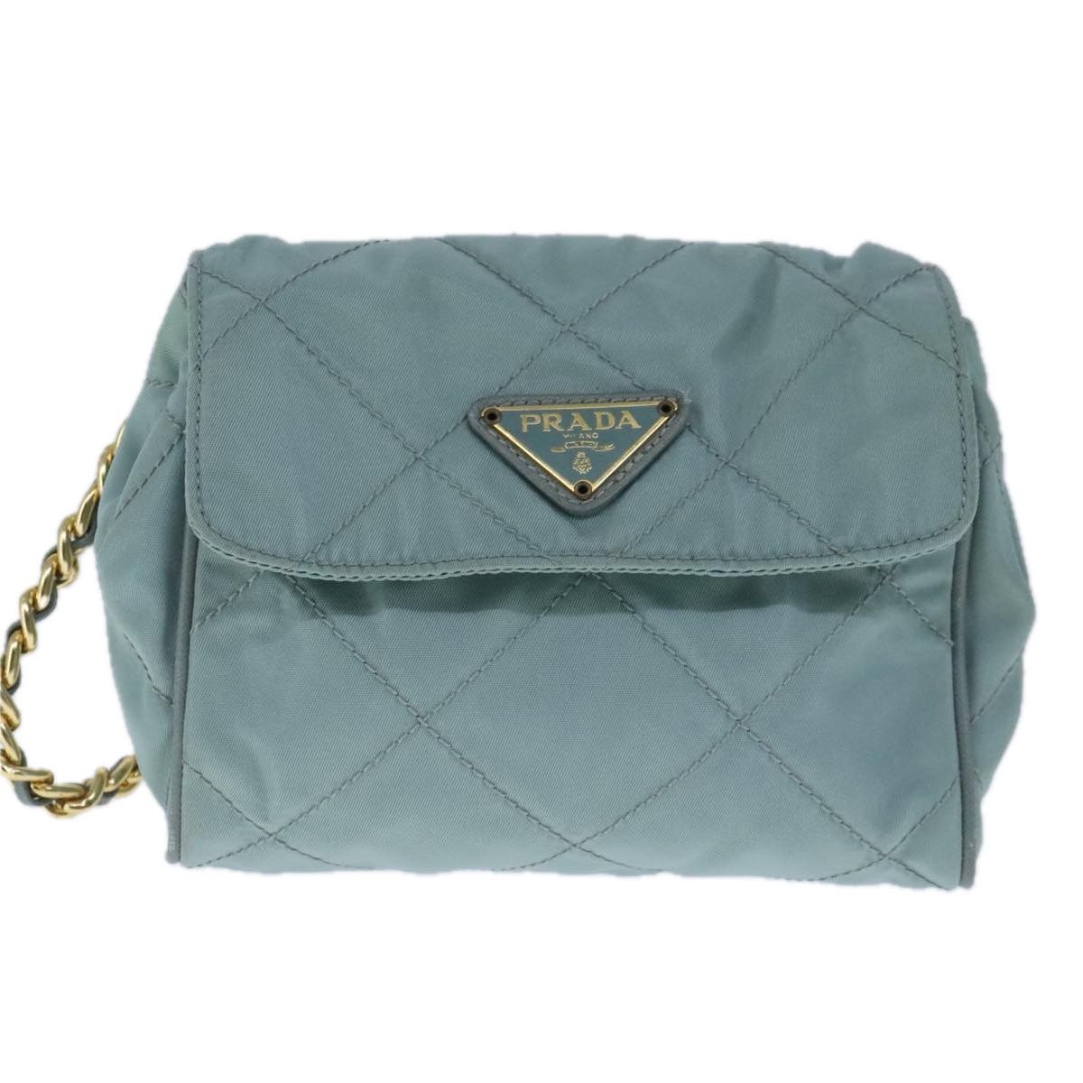Prada Blue Synthetic Shoulder Bag (Pre-Owned) Size ONE SIZE - 18 Thumbnail