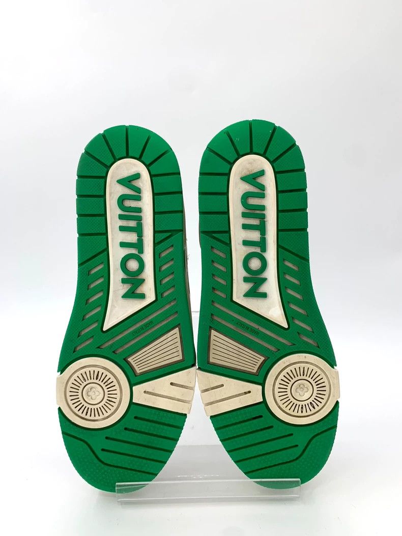 Louis Vuitton Louis Vuitton Lv Size 42 White and Green Leather Laced Casual Sports Sneakers Size US 8.5 / EU 41-42 - 5 Thumbnail