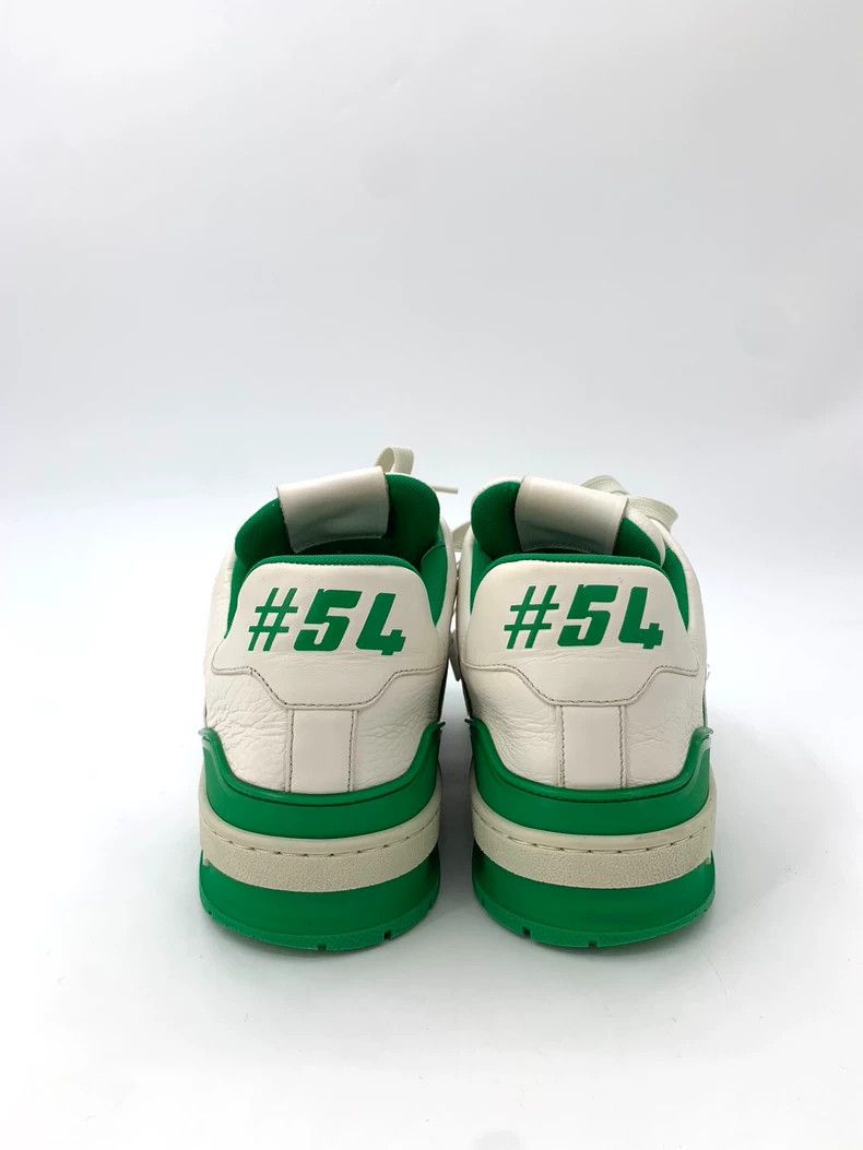 Louis Vuitton Louis Vuitton Lv Size 42 White and Green Leather Laced Casual Sports Sneakers Size US 8.5 / EU 41-42 - 4 Thumbnail