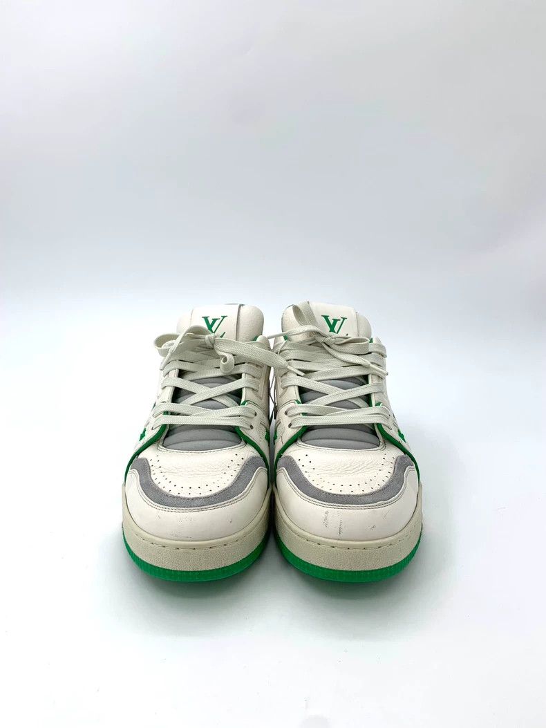 Louis Vuitton Louis Vuitton Lv Size 42 White and Green Leather Laced Casual Sports Sneakers Size US 8.5 / EU 41-42 - 3 Thumbnail