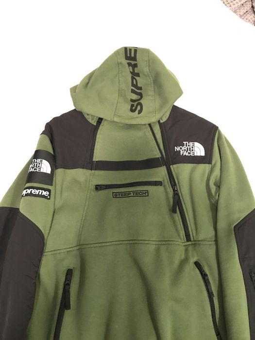 Supreme The North Face Steep Tech Hooded Sweatshirt Olive Men's - SS16 - US