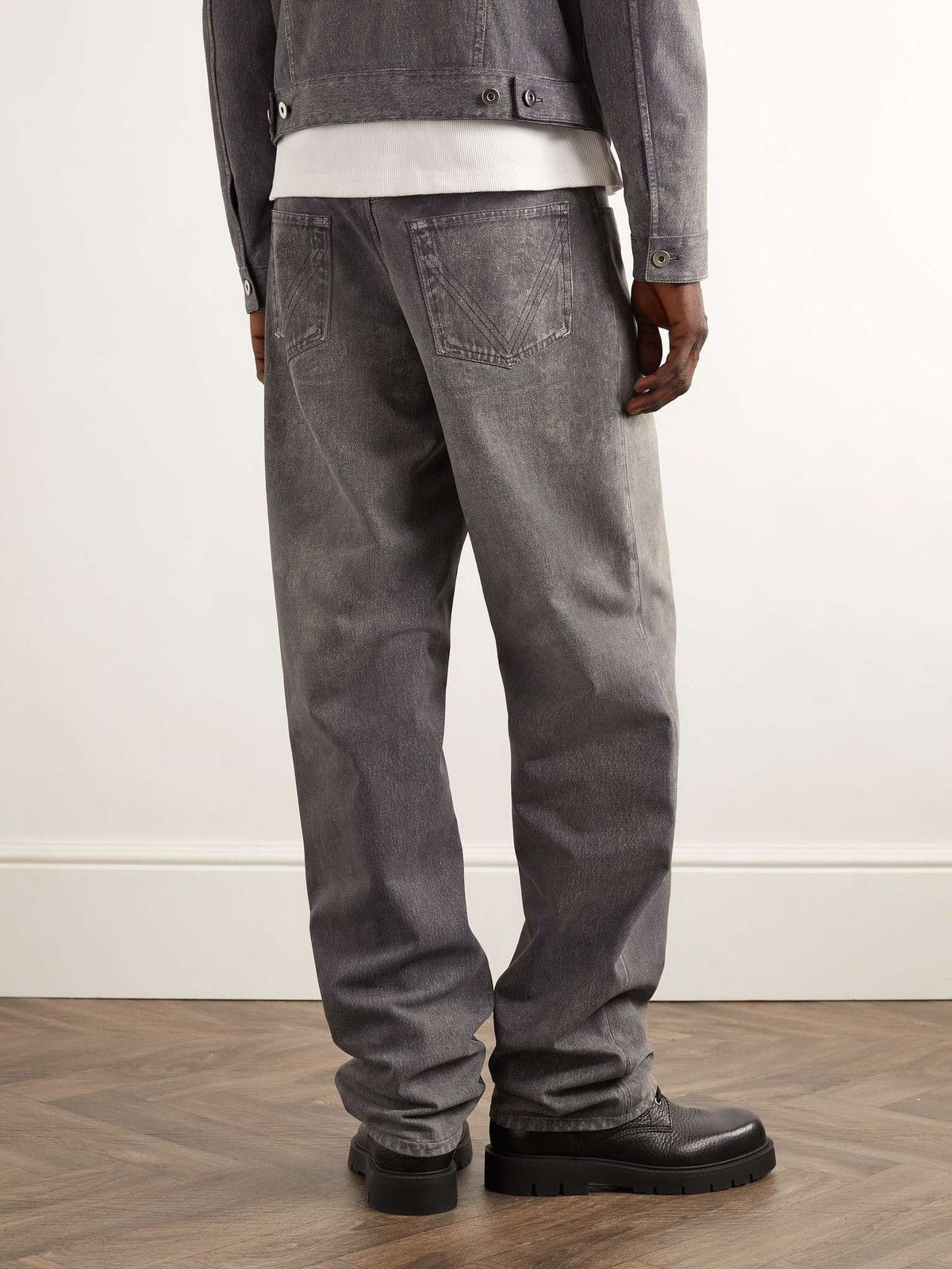 Bottega Veneta Straight-Leg Printed Leather Pants Size US 30 / EU 46 - 4 Thumbnail