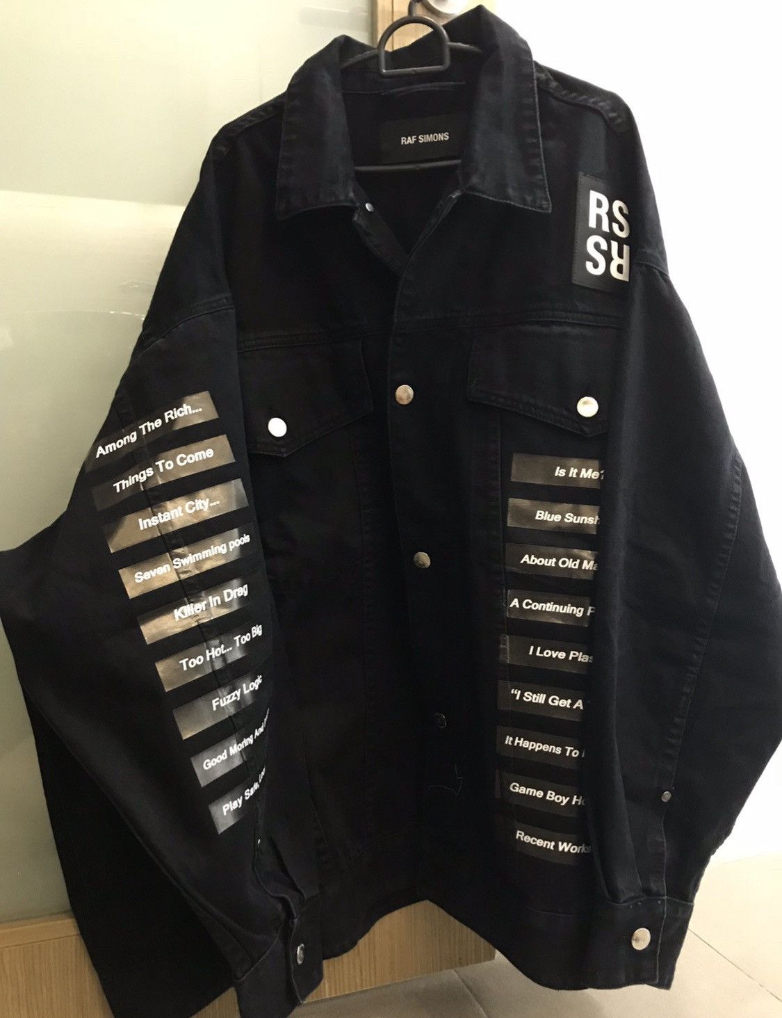 Raf simons new order denim jacket hotsell