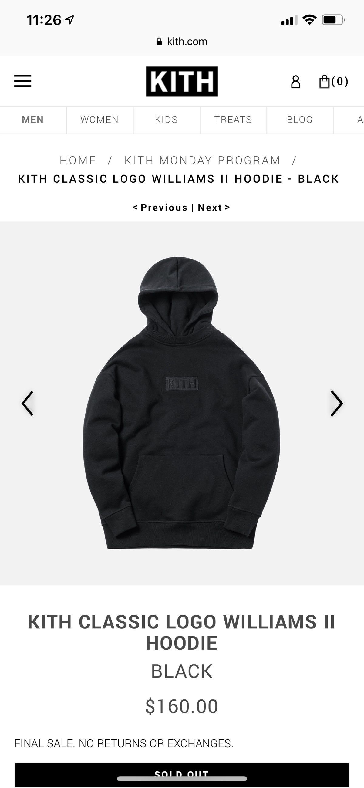 Kith Williams II Classic Logo Hoodie Black Box Logo | Grailed