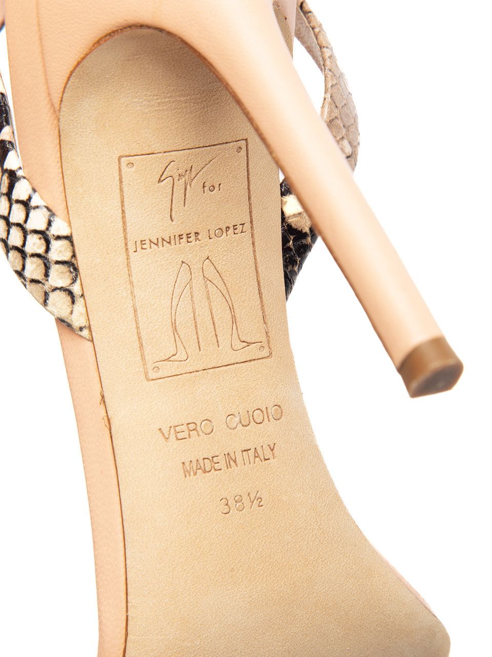 Giuseppe Zanotti Giuseppe Zanotti for Jenifer Lopez Beige Strappy Gladiator Sandals Size US 8.5 / IT 38.5 - 7 Thumbnail