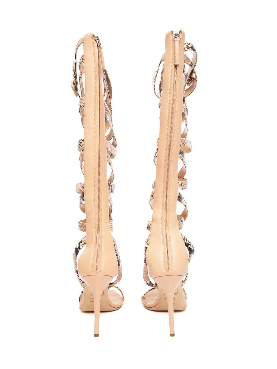 Giuseppe Zanotti Giuseppe Zanotti for Jenifer Lopez Beige Strappy Gladiator Sandals Size US 8.5 / IT 38.5 - 4 Thumbnail