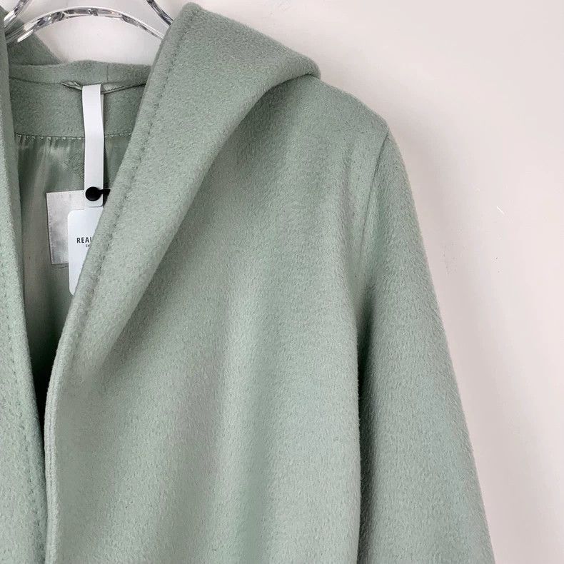 Max Mara Maxmara Light Blue Hooded Wool Coat Jacket Size US S / EU 44-46 / 1 - 3 Thumbnail