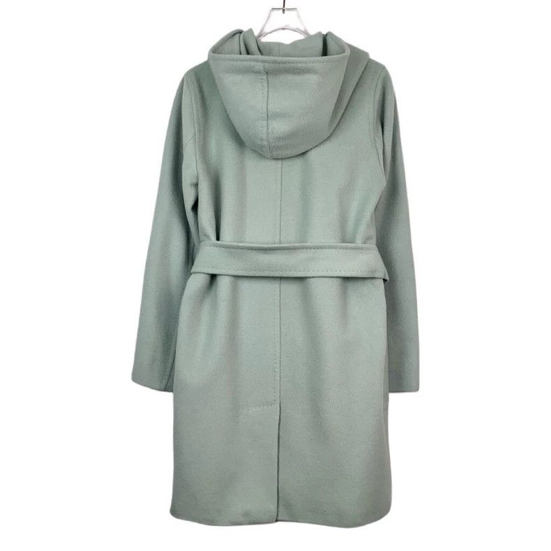 Max Mara Maxmara Light Blue Hooded Wool Coat Jacket Size US S / EU 44-46 / 1 - 2 Thumbnail