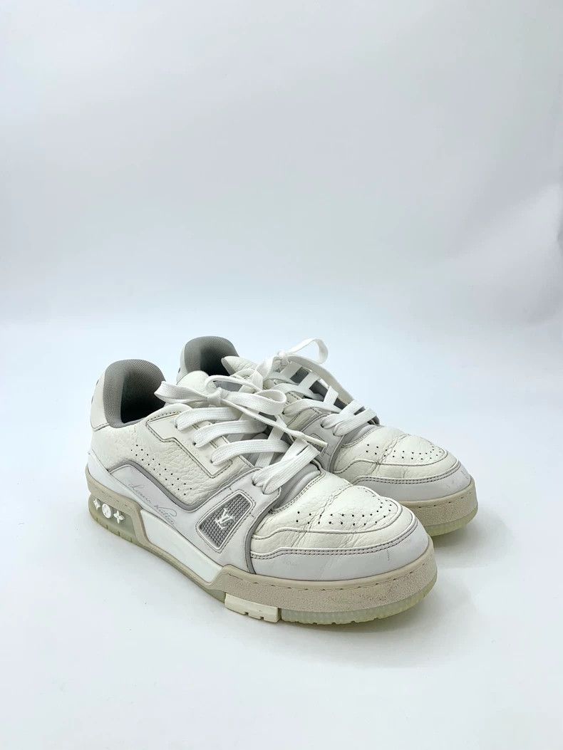 Louis Vuitton Louis Vuitton Lv Louis Vuitton Trainer Size 38 White Round Toe Laced Board Shoes Size US 5.5 / EU 38 - 2 Thumbnail
