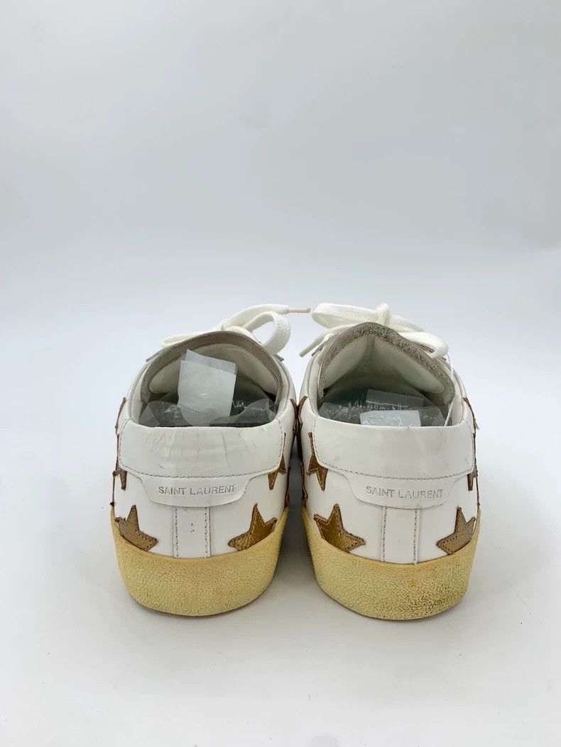 Saint Laurent Paris Saint Laurent Paris Saint Laurent Size 40 White Star Round Toe Laced Casual Loafers Size US 7 / EU 40 - 4 Thumbnail