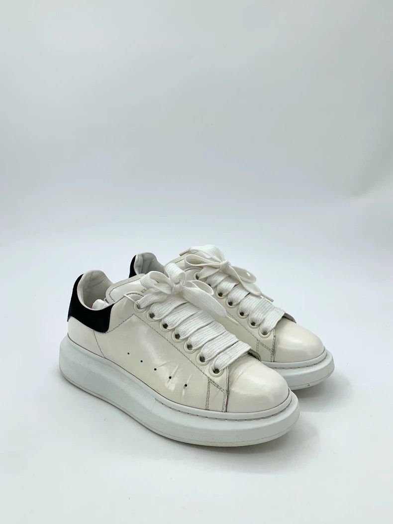 Alexander McQueen Alexander McQueen Alexander McQueen Size 38 White Thick Sole Leather Laced Casual Sports Shoes Size US 5.5 / EU 38 - 2 Thumbnail