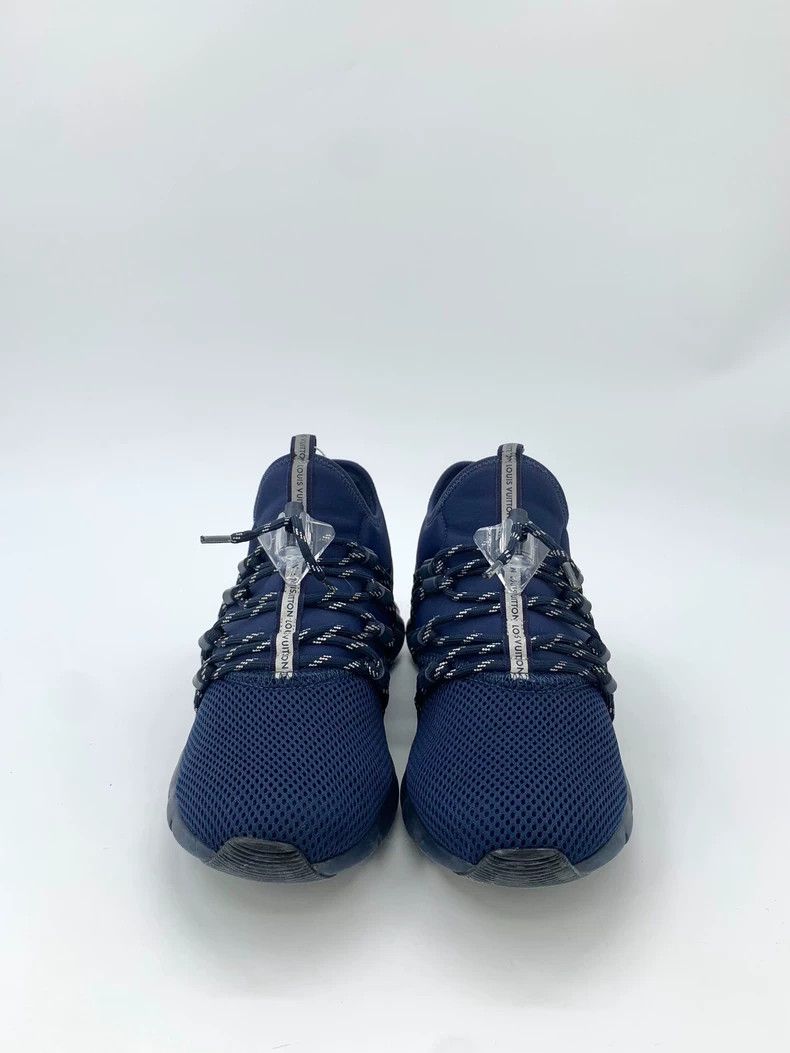 Louis Vuitton Louis Vuitton Lv Louis Vuitton Size 39.5 Dark Blue Laced Knit Casual Sports Shoes Size US 8 / IT 38 - 3 Thumbnail