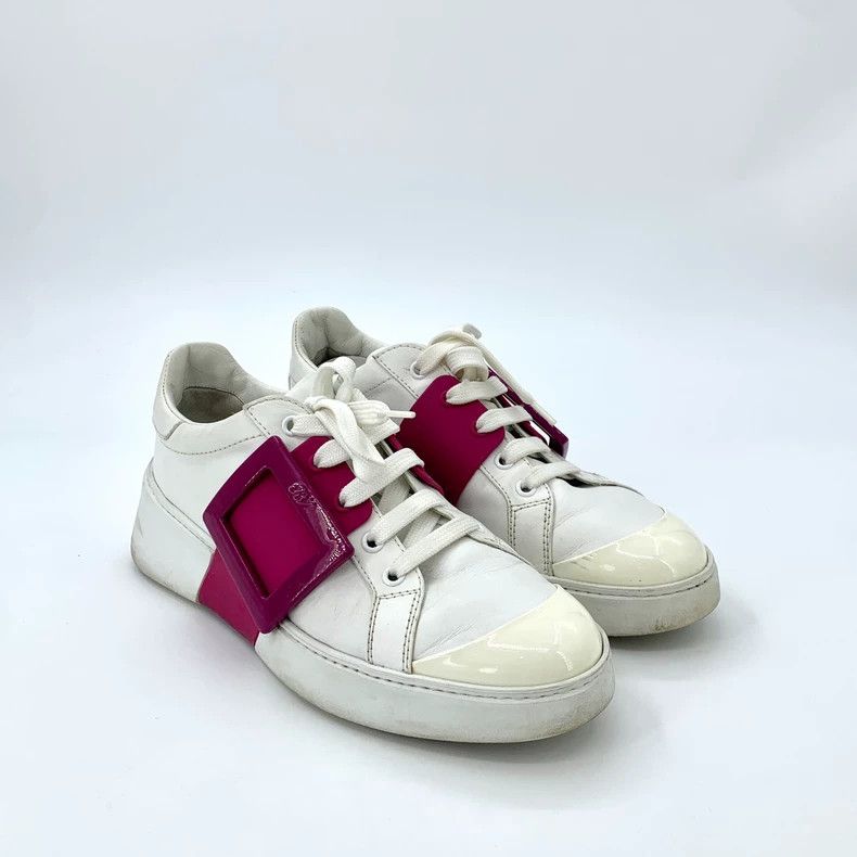 Roger Vivier Roger Vivier RV Size 38 White Decoration Laced Casual Sports Shoes Size US 5.5 / EU 38 - 2 Thumbnail