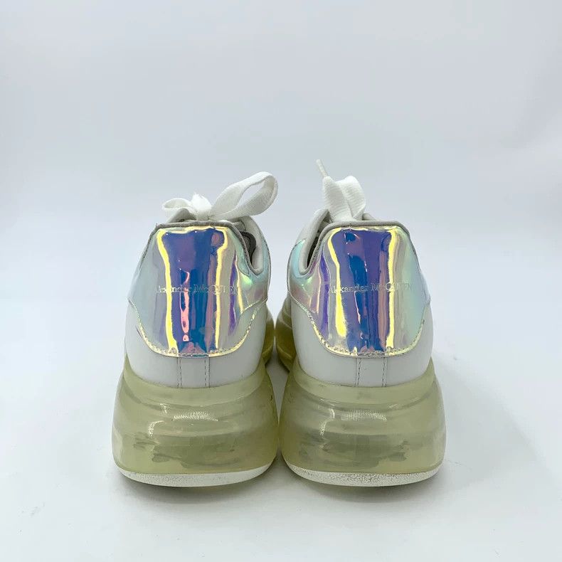 Alexander McQueen Alexander McQueen White lace-up thick-soled leather casual sneakers, size 38 Size US 5.5 / EU 38 - 4 Thumbnail