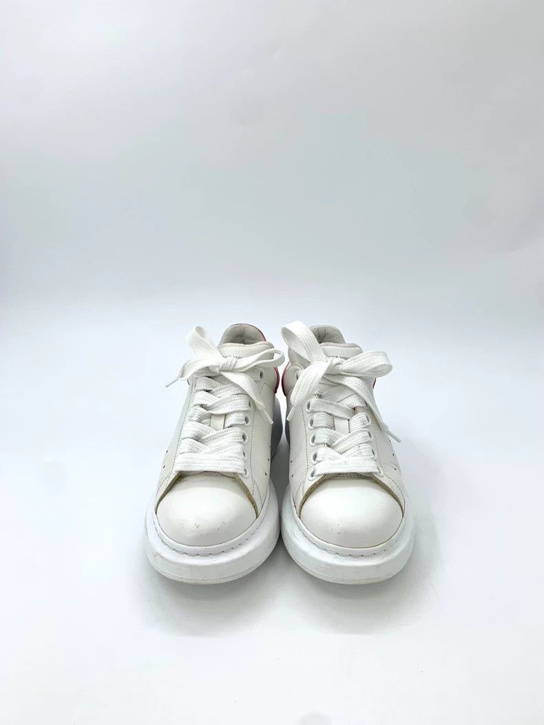 Alexander McQueen Alexander McQueen White with pink tail thick-soled lace-up casual sports shoes, size 37 Size US 6 / IT 36 - 3 Thumbnail