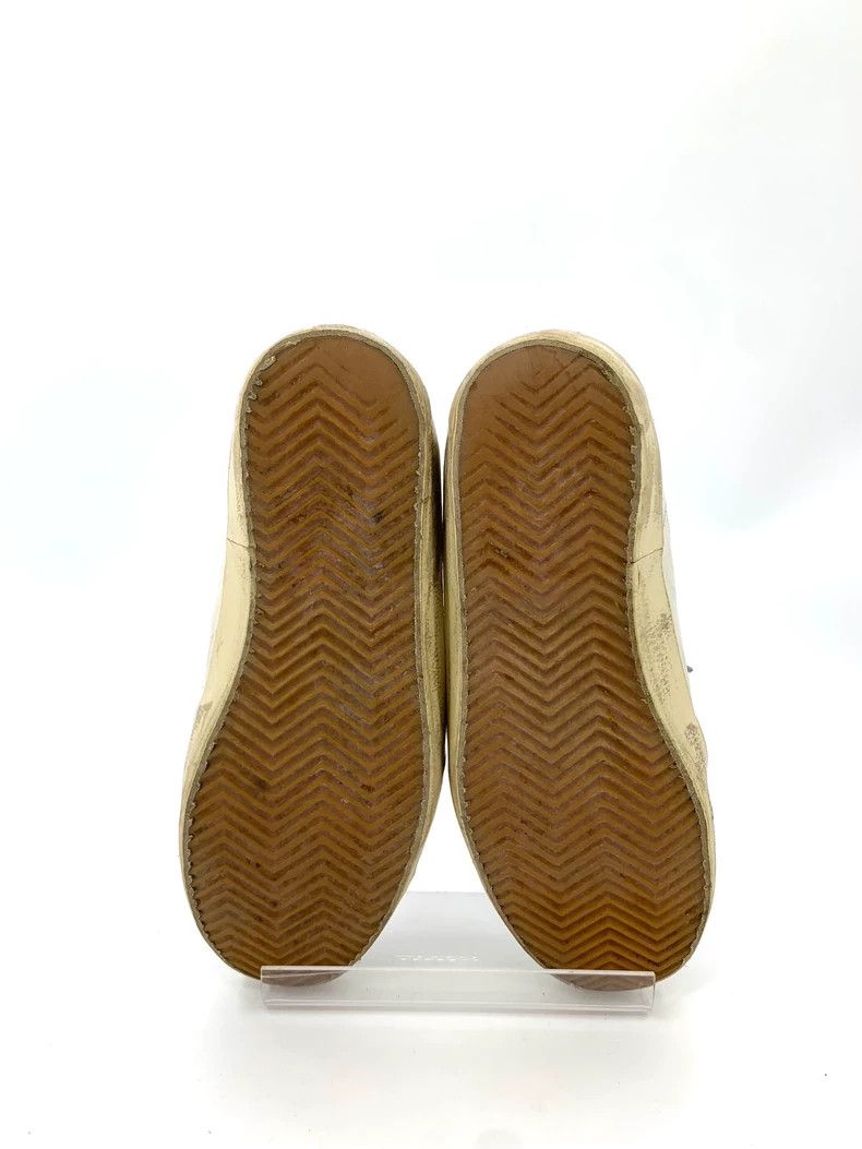 Golden Goose Golden Goose GGDB White dirty sneakers with metallic lettering lace-up leather casual sneakers, size 37 Size US 6 / IT 36 - 5 Thumbnail