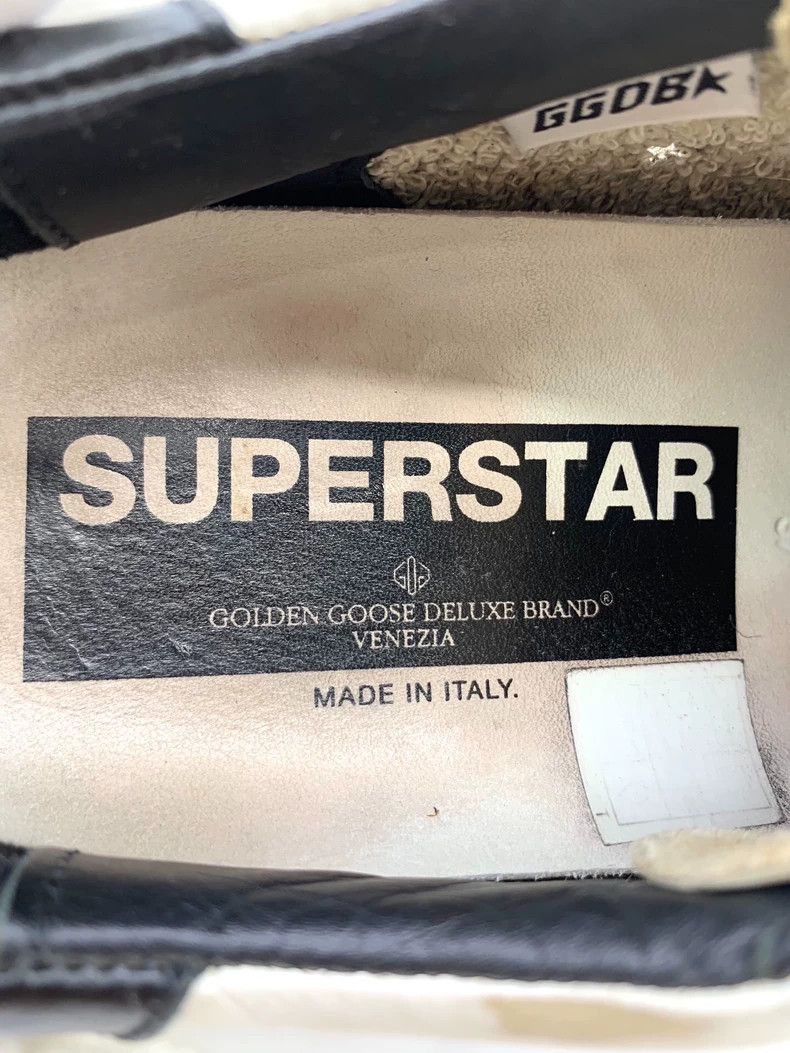 Golden Goose Golden Goose GGDB White dirty sneakers with metallic lettering lace-up leather casual sneakers, size 37 Size US 6 / IT 36 - 7 Thumbnail