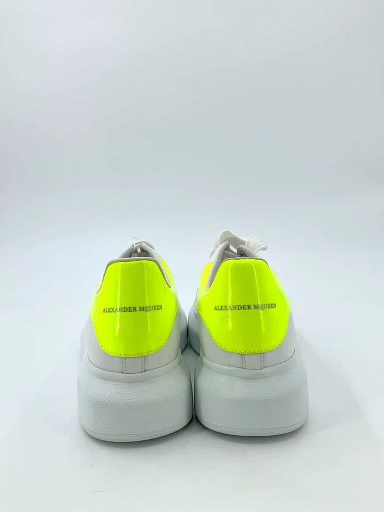 Alexander McQueen Alexander McQueen White fluorescent yellow tail thick-soled lace-up casual shoes, size 38 Size US 5.5 / EU 38 - 4 Thumbnail