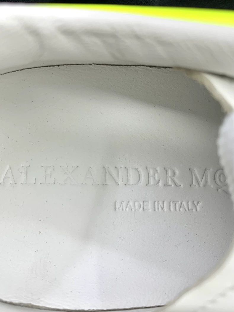 Alexander McQueen Alexander McQueen White fluorescent yellow tail thick-soled lace-up casual shoes, size 38 Size US 5.5 / EU 38 - 7 Thumbnail