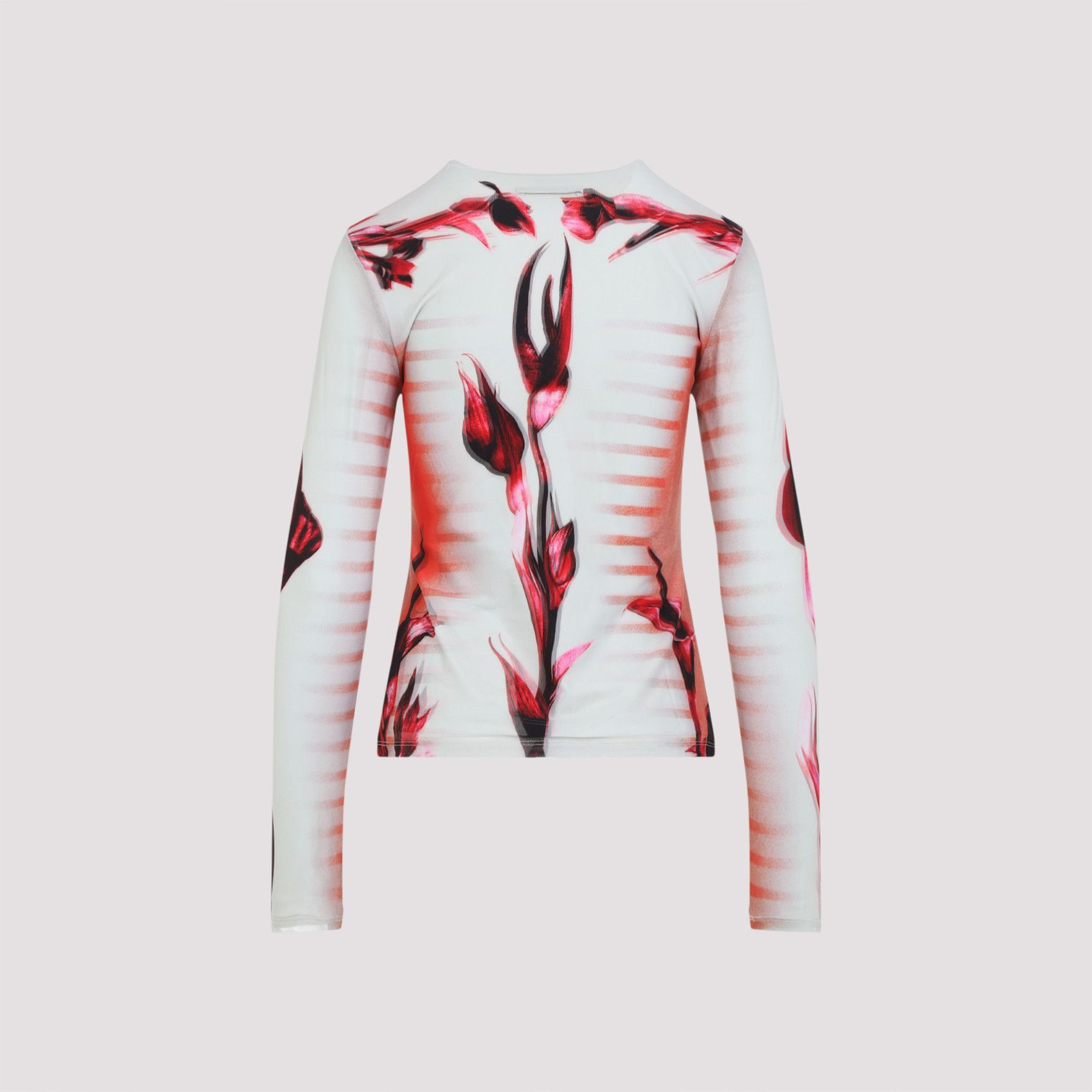 Jean Paul Gaultier Jean Paul Gaultier Layered Long Sleeves Top Printed "Flower Body Morphing Mariniere" Size XS / US 0-2 / IT 36-38 - 2 Thumbnail
