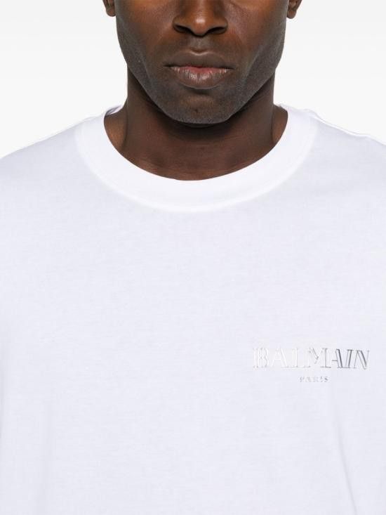 Balmain BALMAIN Men T-Shirts EH1EF000GD84 0HF White Size US L / EU 52-54 / 3 - 4 Thumbnail