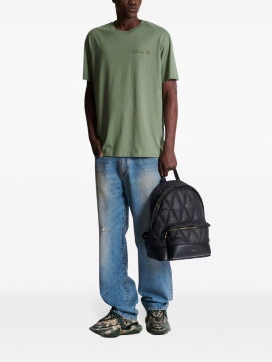 Balmain BALMAIN Men T-Shirts DH1EG010BC68 ULA Green Size US L / EU 52-54 / 3 - 7 Thumbnail