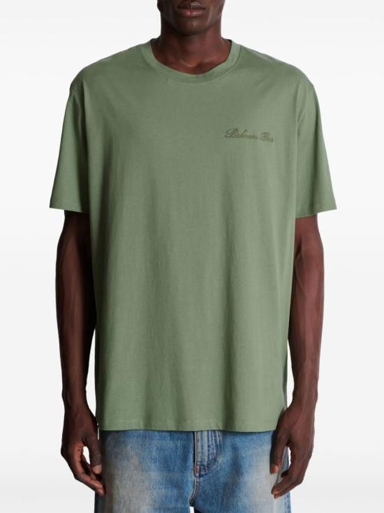 Balmain BALMAIN Men T-Shirts DH1EG010BC68 ULA Green Size US L / EU 52-54 / 3 - 4 Thumbnail