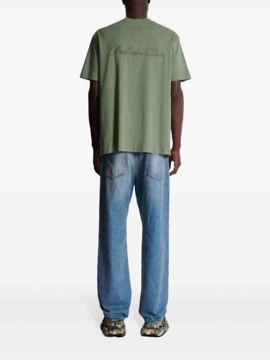 Balmain BALMAIN Men T-Shirts DH1EG010BC68 ULA Green Size US XL / EU 56 / 4 - 5 Thumbnail