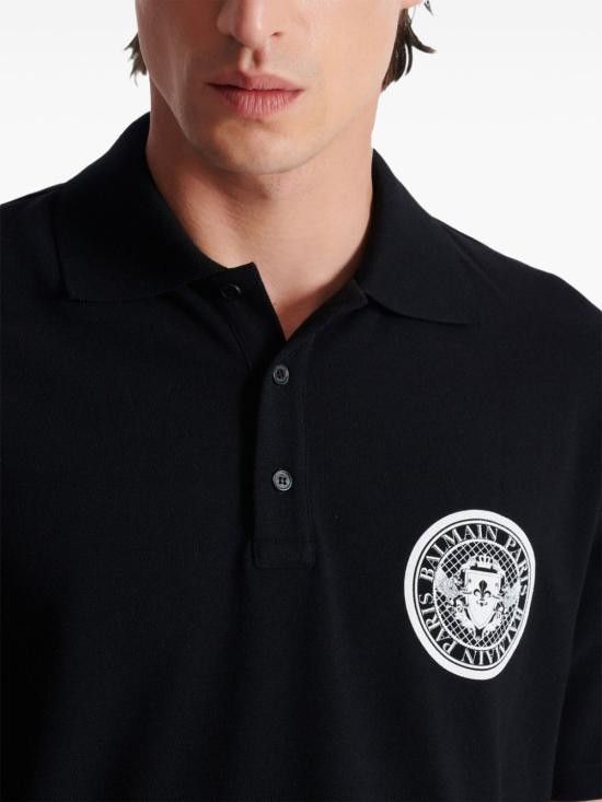 Balmain BALMAIN Men T-Shirts EH1GC026BC94 EAB Black Size US XL / EU 56 / 4 - 3 Thumbnail