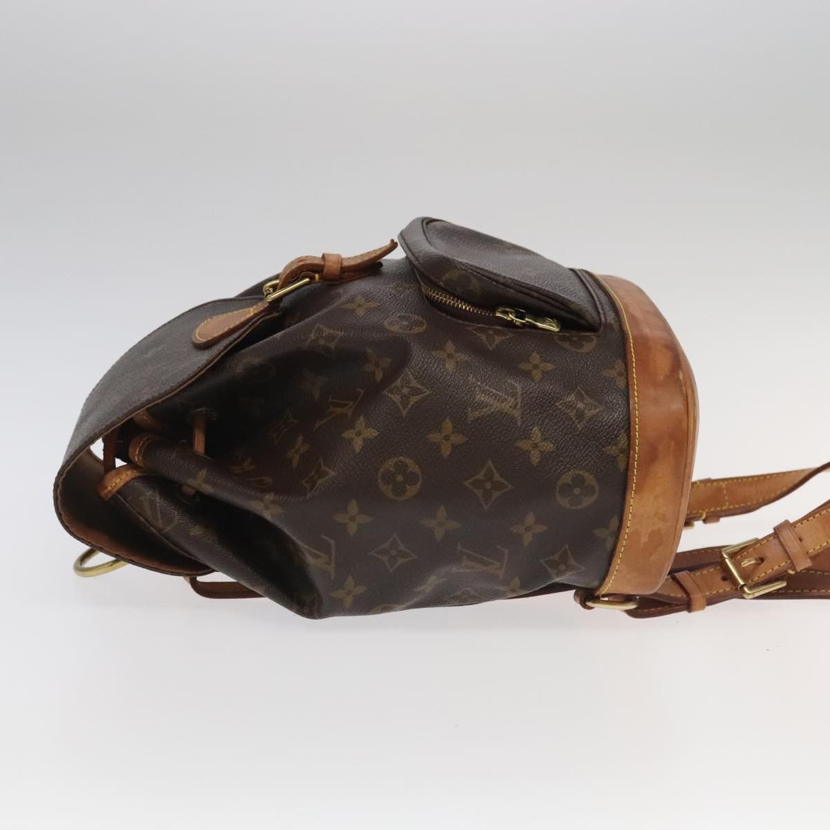Louis Vuitton Montsouris Mm Brown Canvas Backpack Bag (Pre-Owned) Size ONE SIZE - 5 Thumbnail