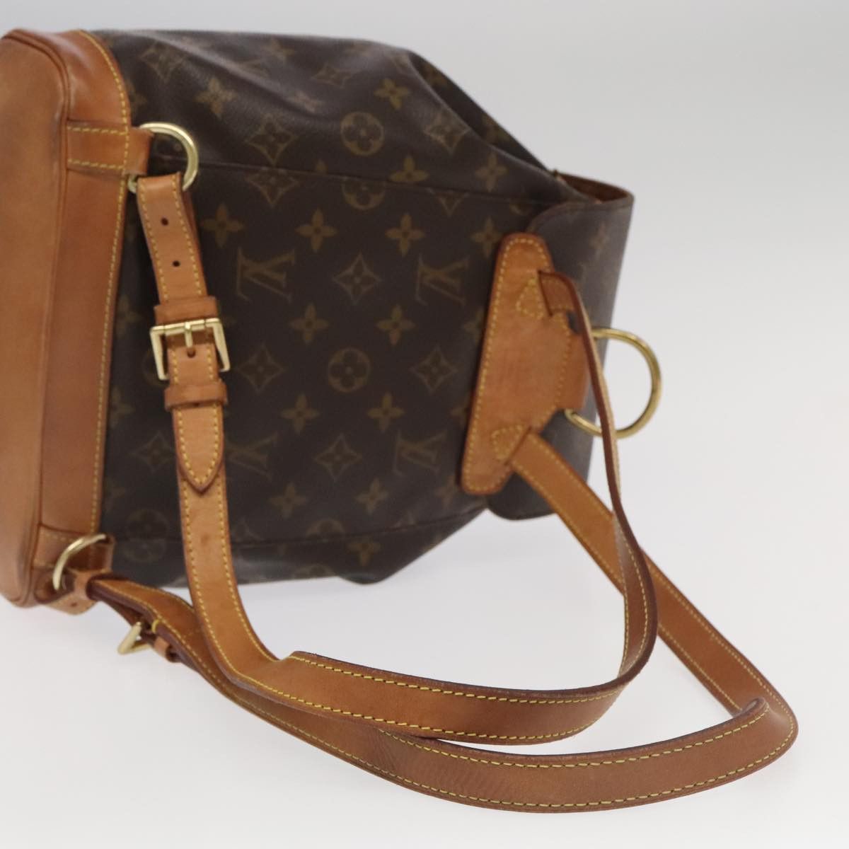 Louis Vuitton Montsouris Mm Brown Canvas Backpack Bag (Pre-Owned) Size ONE SIZE - 6 Thumbnail