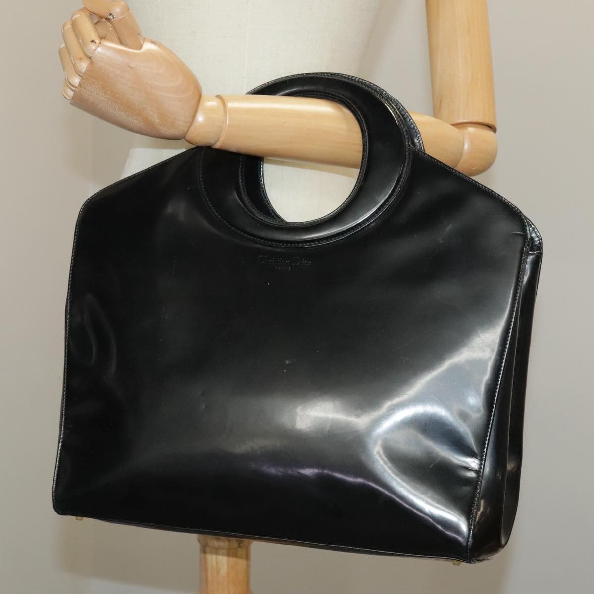 Dior Black Patent Leather Handbag (Pre-Owned) Size ONE SIZE - 16 Thumbnail