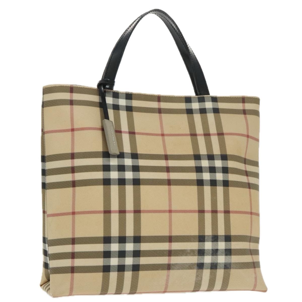 Burberry Nova Check Beige Canvas Handbag (Pre-Owned) Size ONE SIZE - 17 Thumbnail