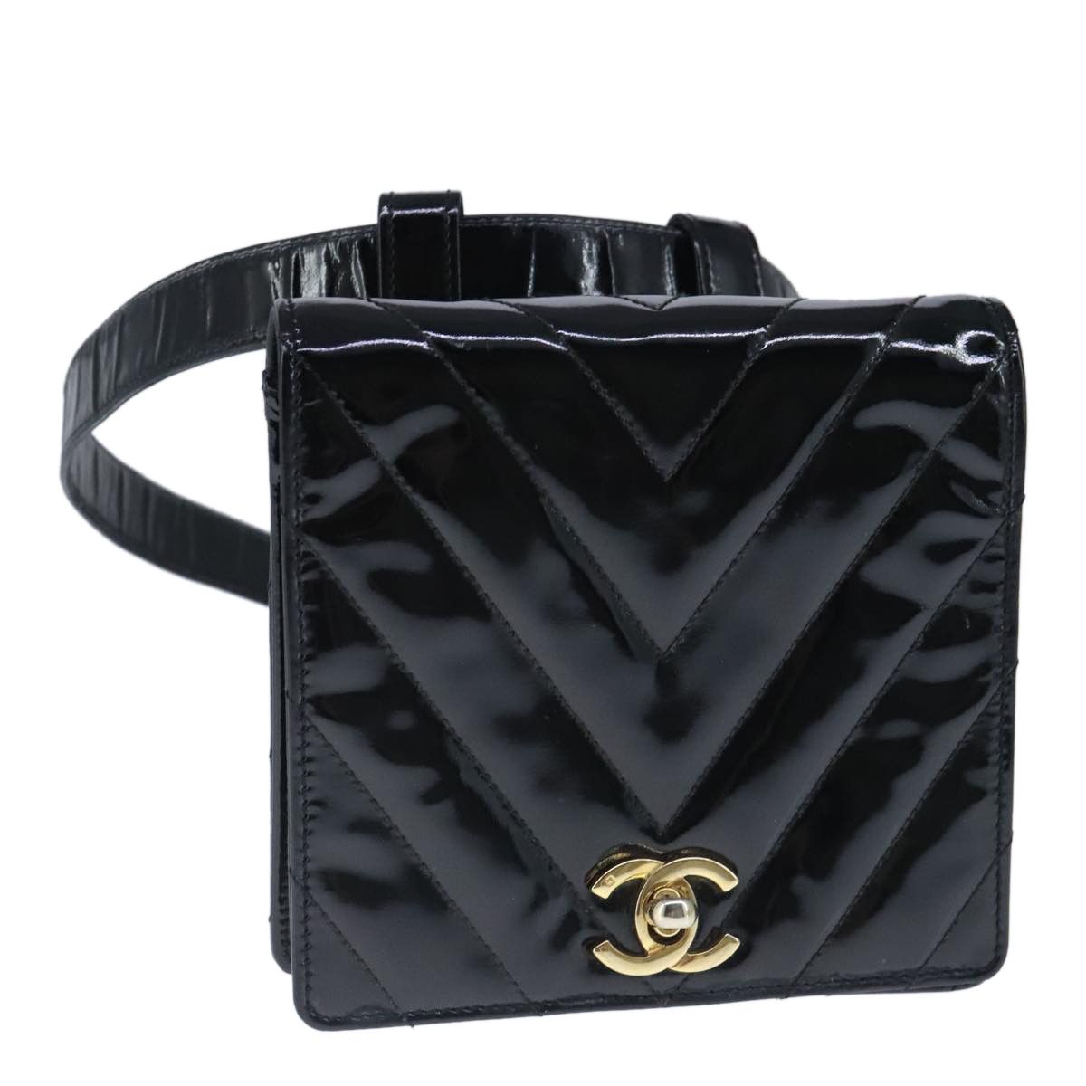 Chanel Cc Black Patent Leather Shoulder Bag (Pre-Owned) Size ONE SIZE - 17 Thumbnail