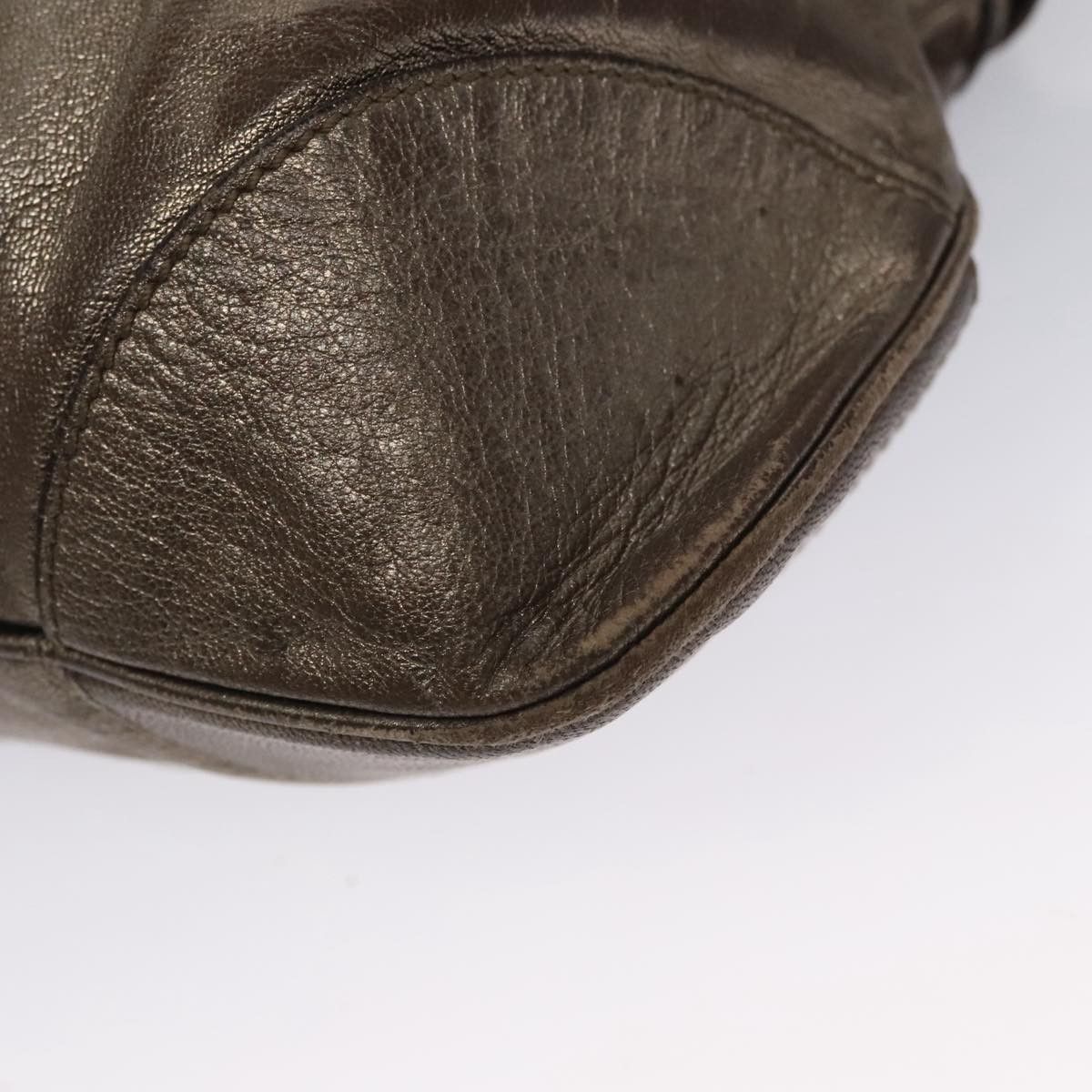 Salvatore Ferragamo Gancini Gold Leather Handbag (Pre-Owned) Size ONE SIZE - 7 Thumbnail