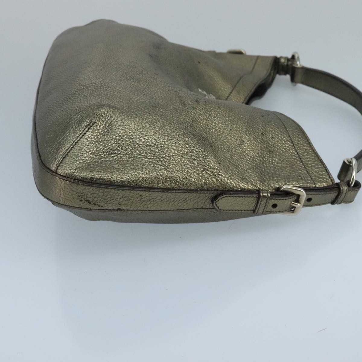 Prada Hobo Gold Leather Shoulder Bag (Pre-Owned) Size ONE SIZE - 3 Thumbnail