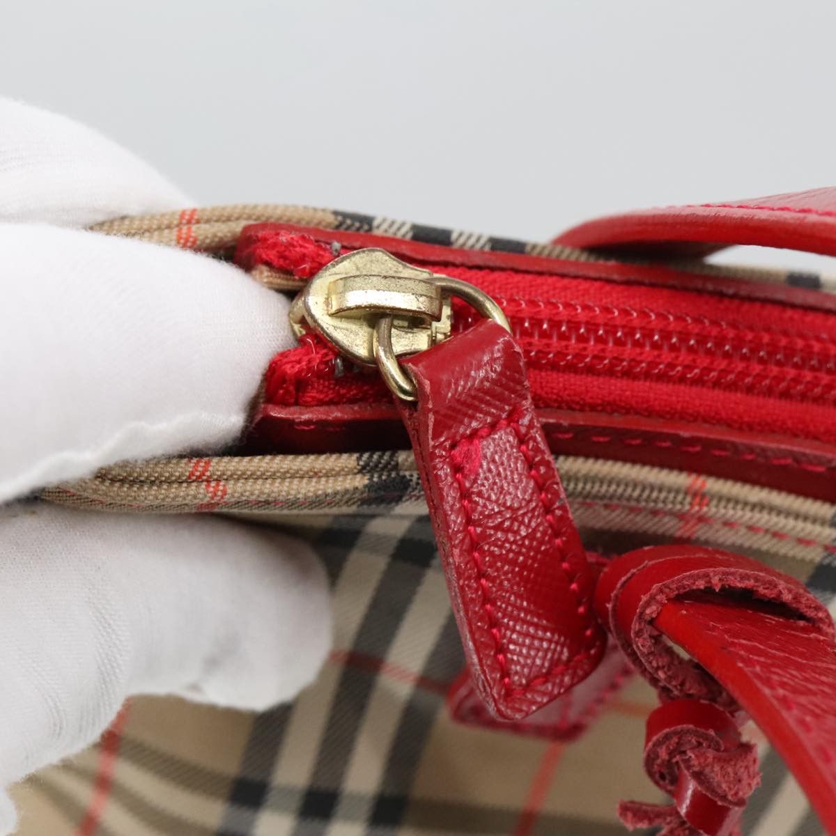 Burberry Nova Check Beige Canvas Handbag (Pre-Owned) Size ONE SIZE - 11 Thumbnail
