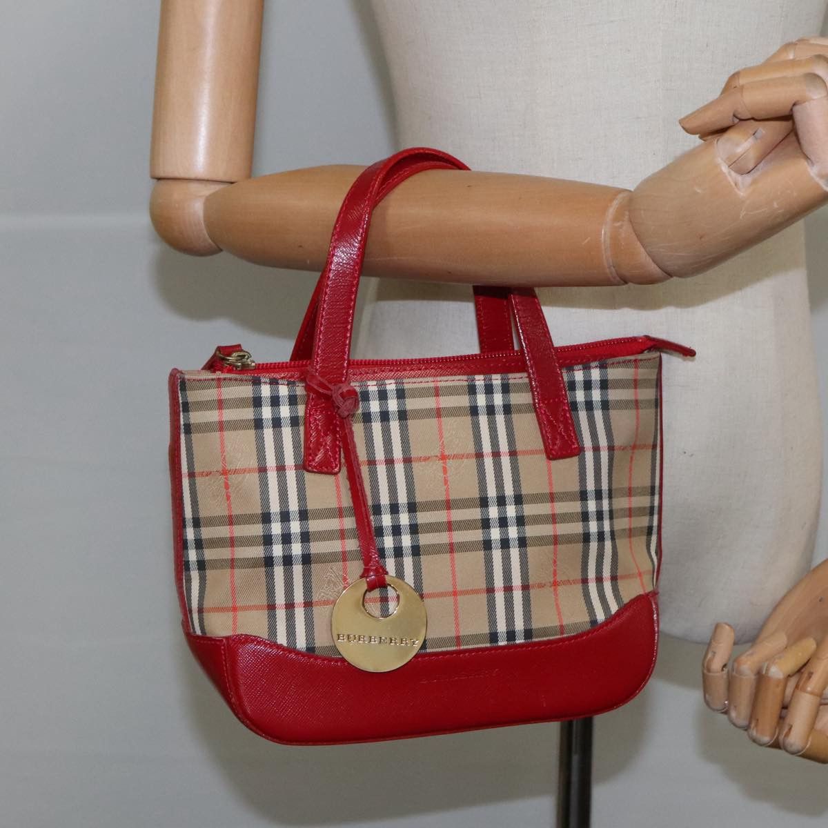 Burberry Nova Check Beige Canvas Handbag (Pre-Owned) Size ONE SIZE - 14 Thumbnail
