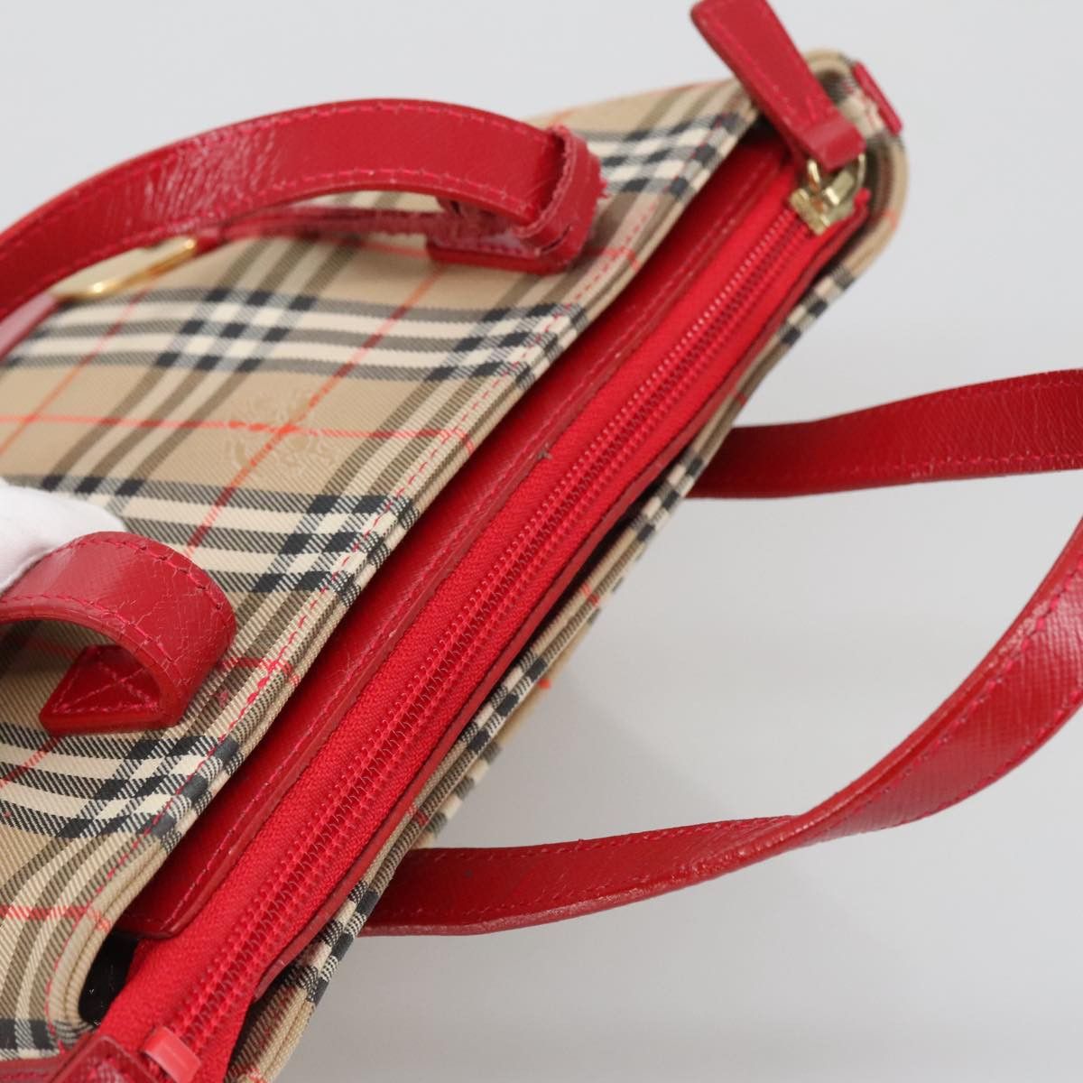 Burberry Nova Check Beige Canvas Handbag (Pre-Owned) Size ONE SIZE - 16 Thumbnail